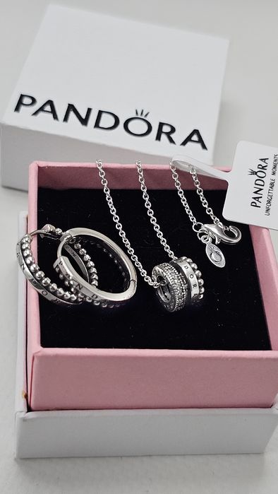 Комплект, намисто pandora, срібло 925Ale