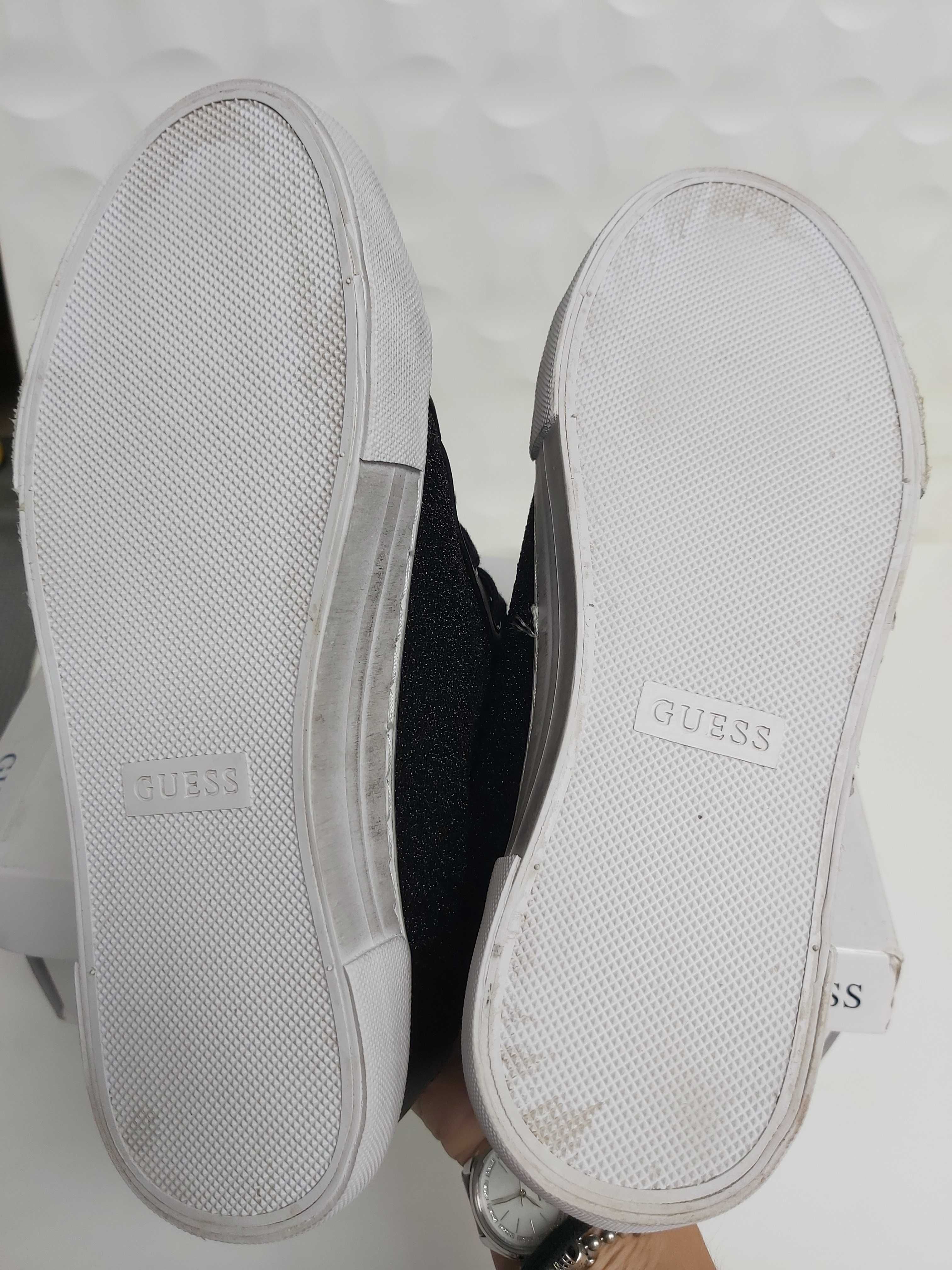 NOWE sneakersy GUESS czarne 36 k100 trampki