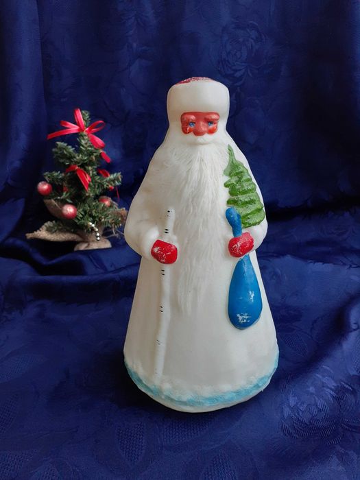 1953 год! Кондопога! Дед Мороз кукла СССР игрушка дутыш эмали