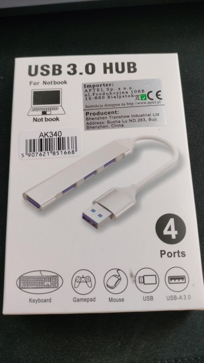 AK340 HUB USB 1×3.0 3×2.0 SLIM