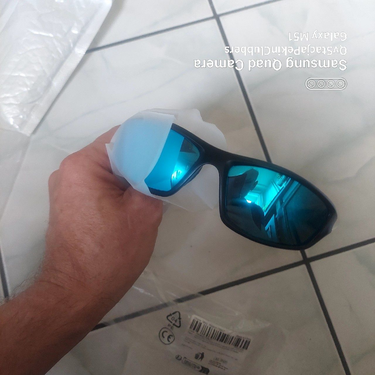 Okulary KAPOVE Sport BLUE UV400 Srebny