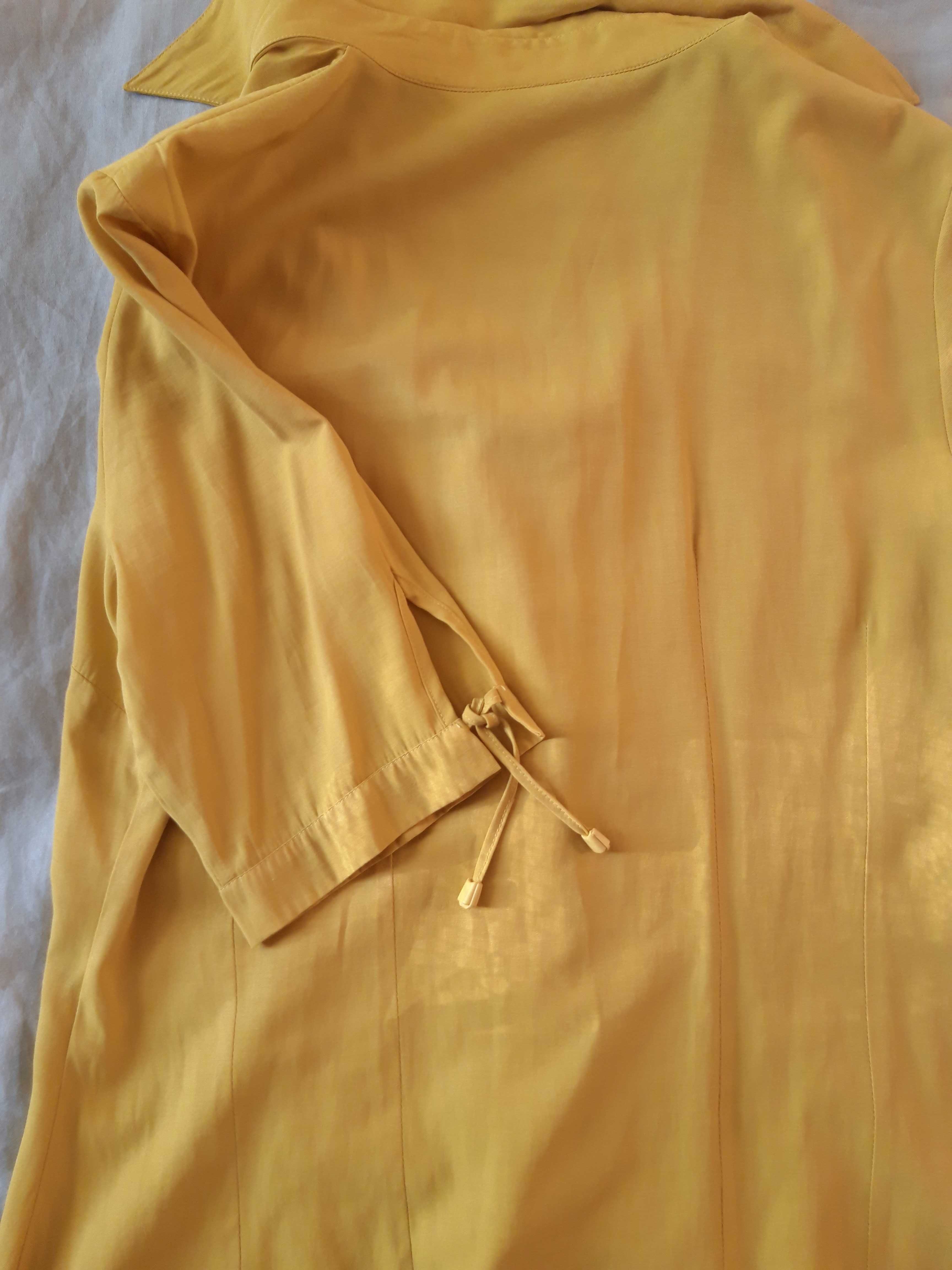 Женская блуза горчичного цвета, очень легкая, летняя