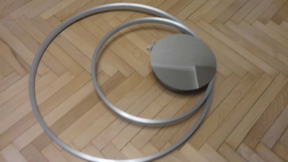 Nowa lampa sufitowa led okrągła Nerwin Lindby alu-chrom