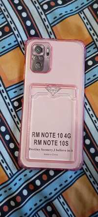 Чохол прозорий рожевий Note 10 4G Note 10s