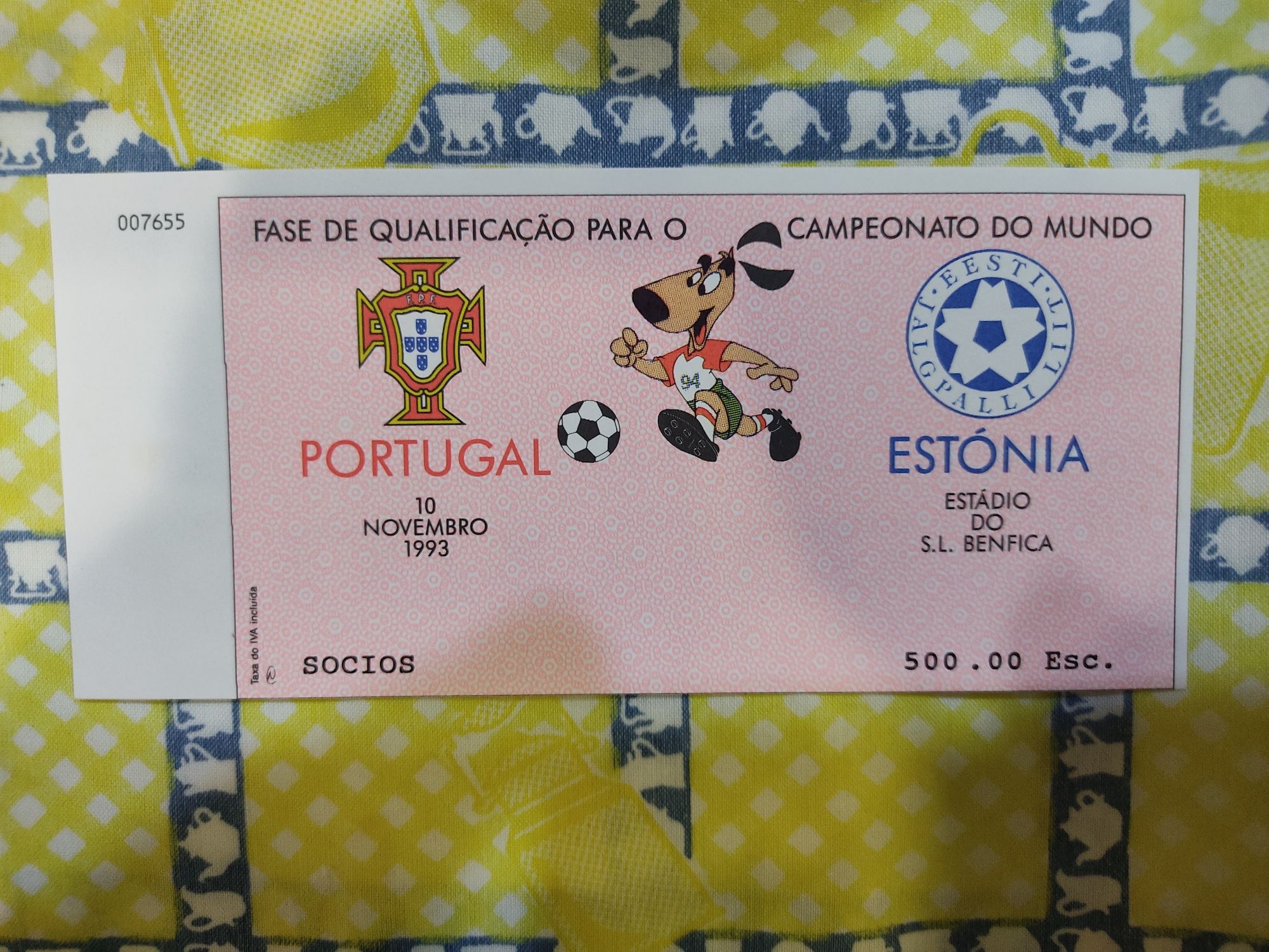 Bilhete Portugal Estónia 1993