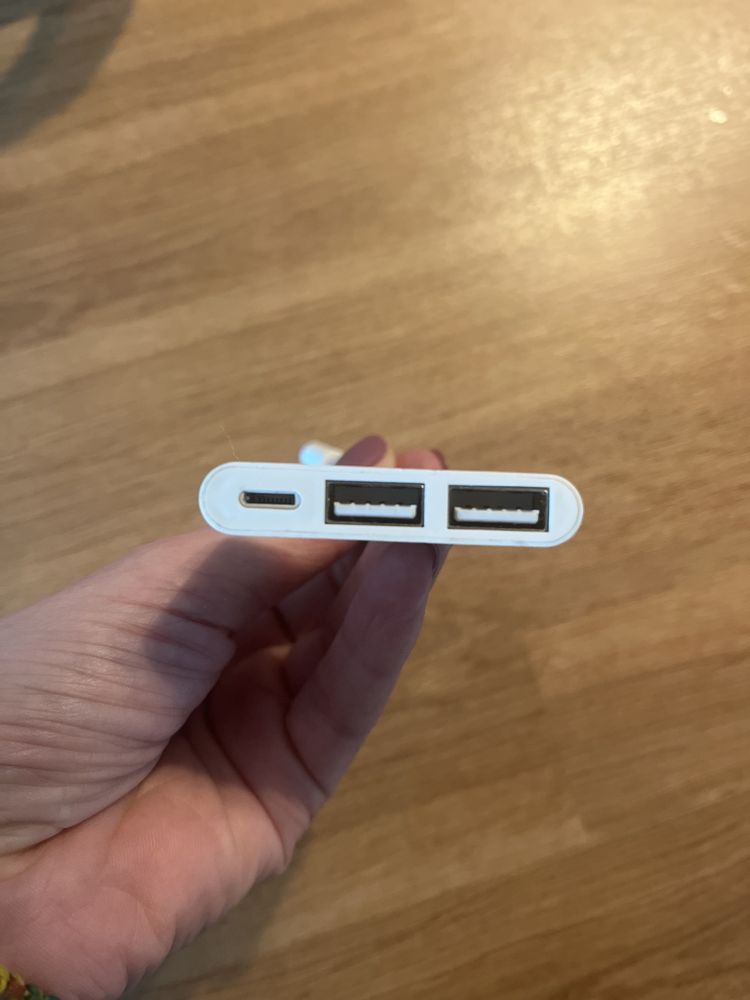 Adapter Lightning na 2 USB i Lightning oryginał