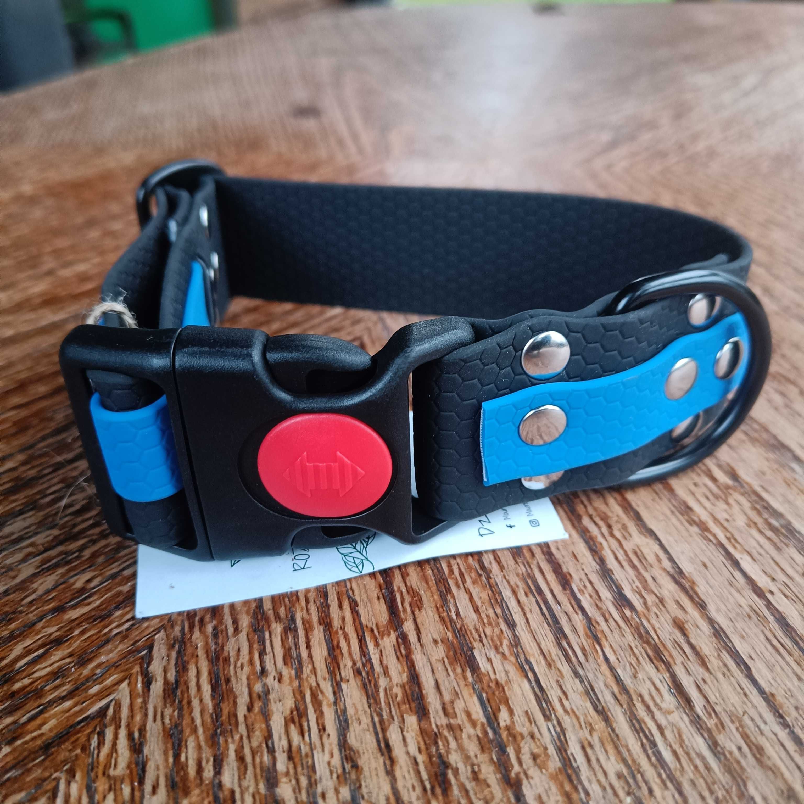 Szeroka obroża Hexa 40mm Plaster miodu Wodoodporna Dla dużych psów