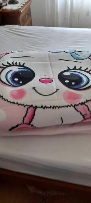 Edredão polar em rosa para quarto de menina