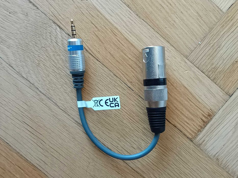 Kabel mikrofonowy - wtyk XLR MĘSKI 3 PIN - wtyk MINI JACK 3.5 TRRS !!!
