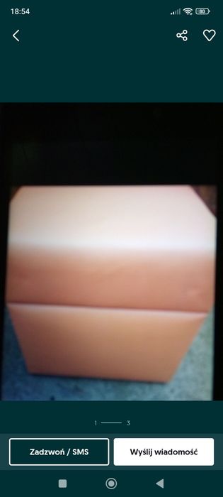 Stolik kawowy retro vintage plus dwie pufki zy pojemnikiem