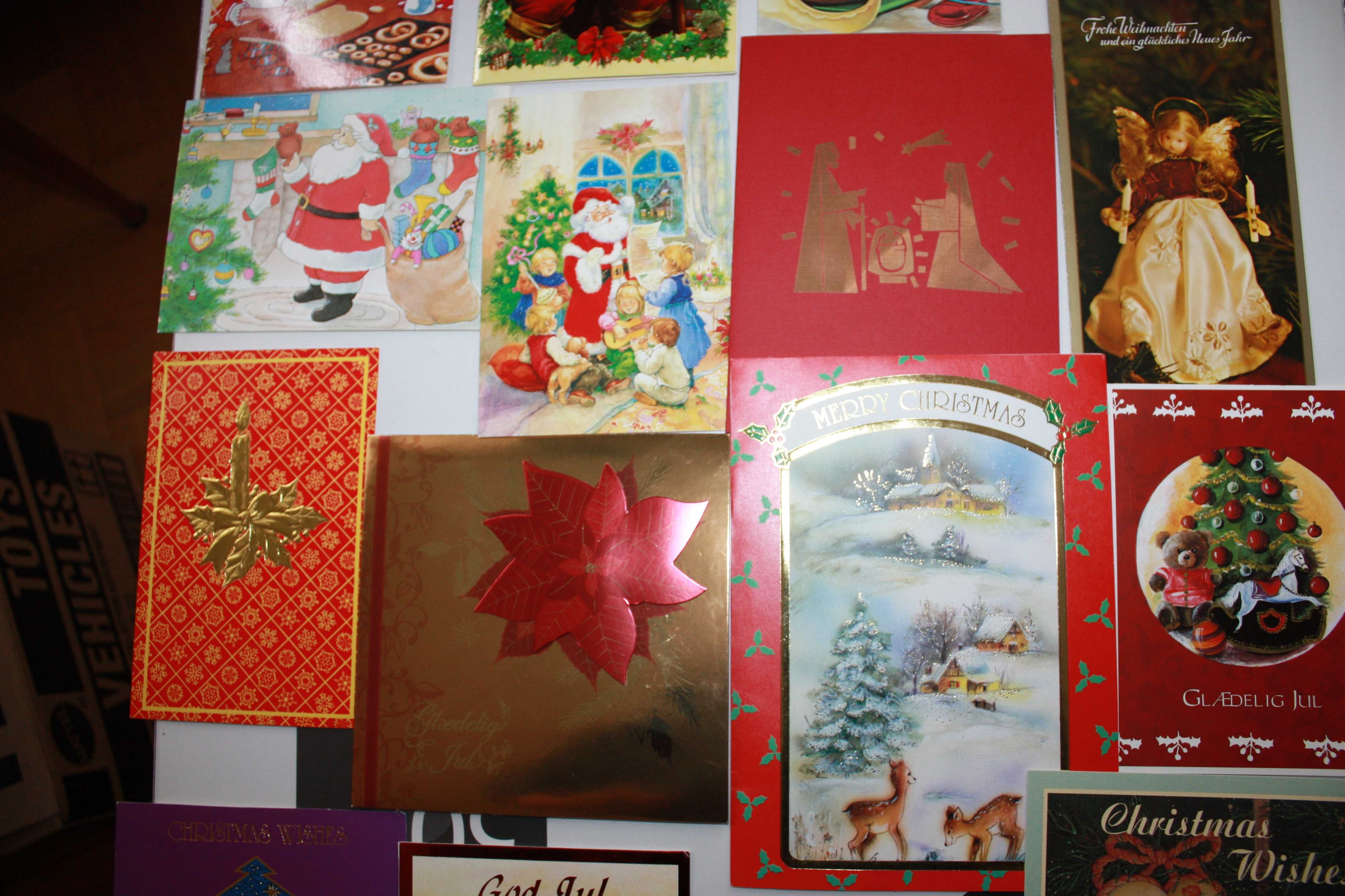 Boże Narodzenie - kolekcja kartek z całego świata, ponad 50 sztuk