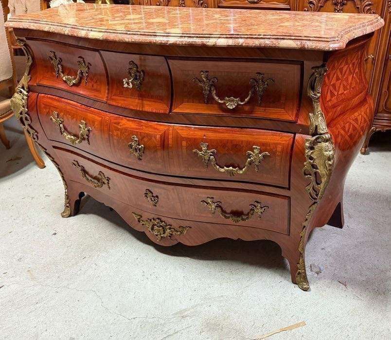 Włoska oryginalna intarsjowana komoda