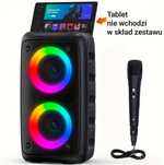 Przenośny głośnik Bluetooth party karaoke Boombox mikrofon przewodowy