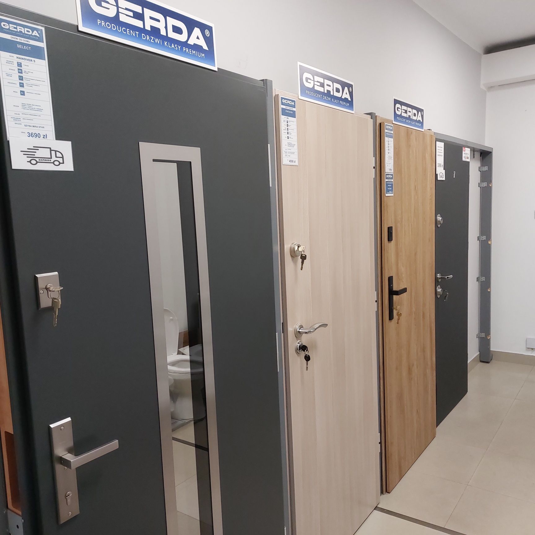 *OD RĘKI Drzwi zewnętrzne GERDA SELECT 90E Ud = 1,3 - DOSTAWA W CENIE*