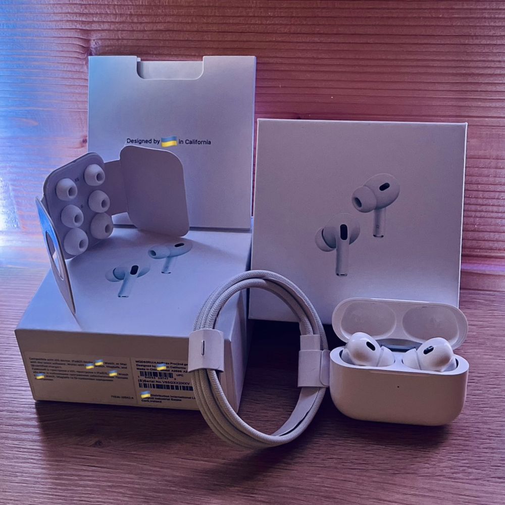 Чохол в подарунок / AirPods Pro 2 USB-C / ШУМОДАВ ПРАЦЮЄ / НОВІ