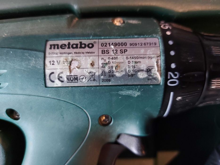 Wkrętarka Metabo 12 V BS 12 SP akumulator li-ion regenerowany