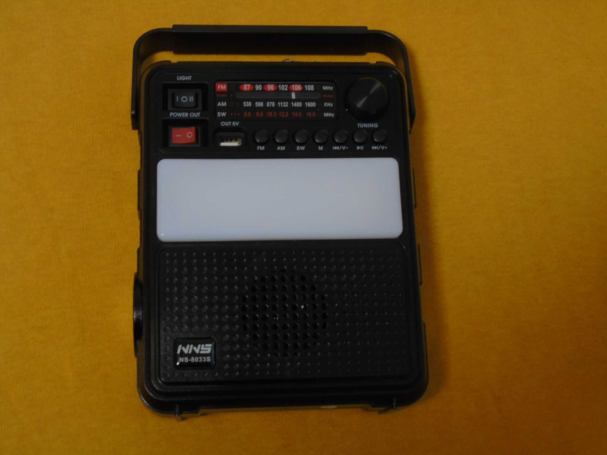 Портативна сонячна радіо станція із сонячною панеллю Bluetooth+FM+USB