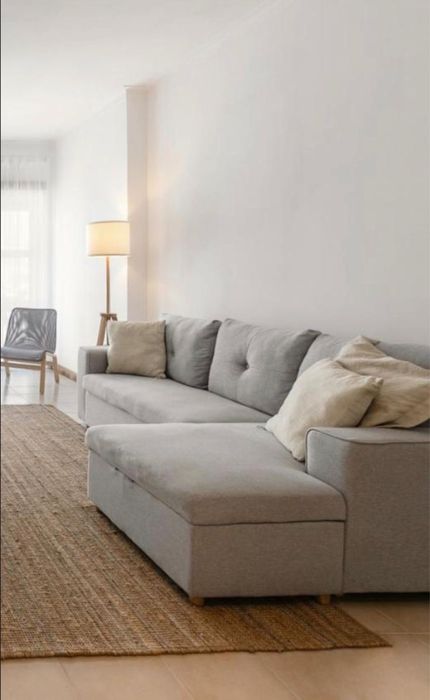 Sofa cama com chaise-longue - GRATIS