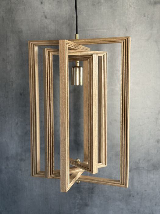 Żyrandol , Lampa wiszacąca dąb naturalny. Do salonu, korytarz,design