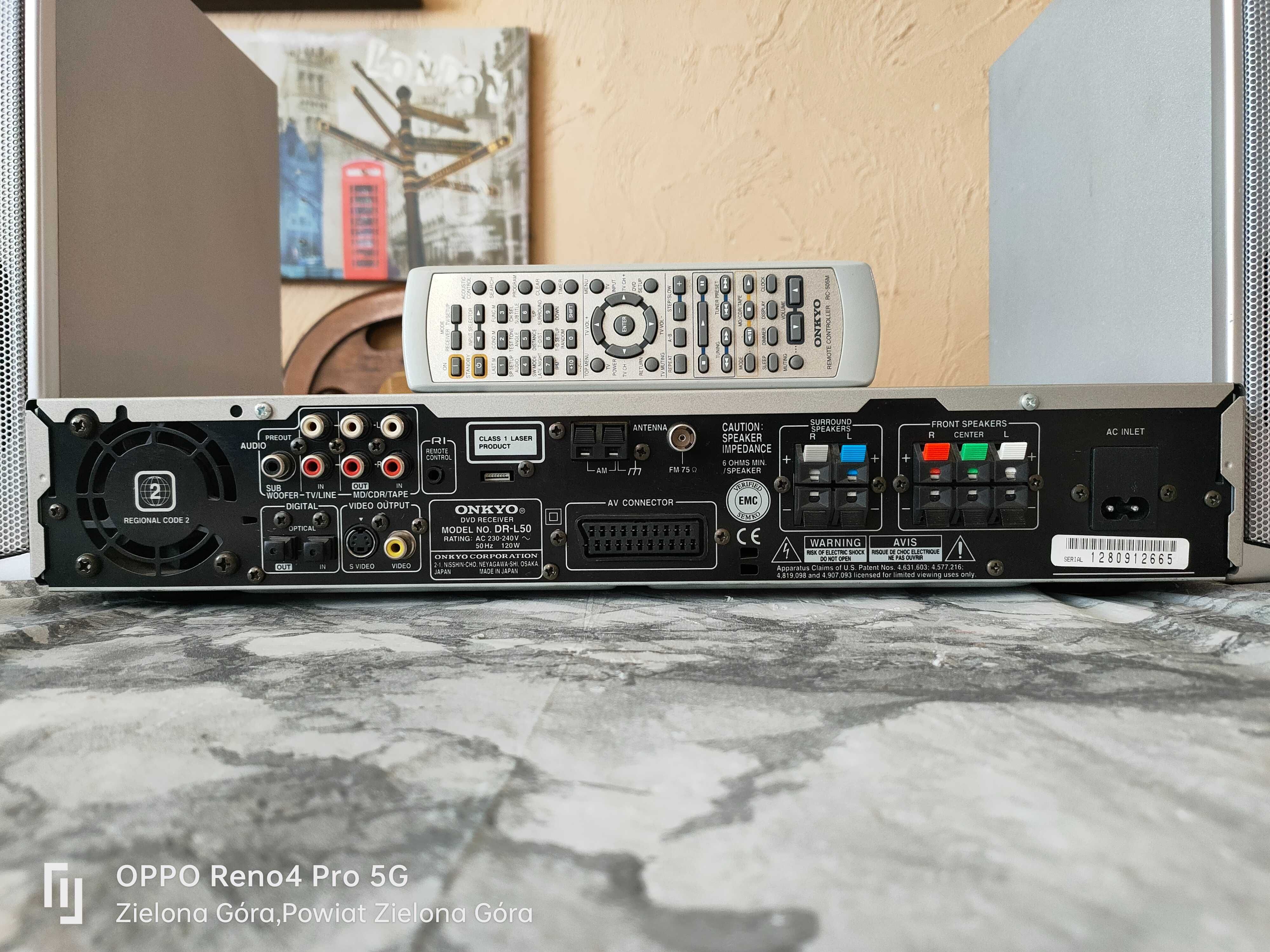 ONKYO DR-L50 100% Sprawny Hi-Fi Amplituner z DVD Made in Japan Pilot