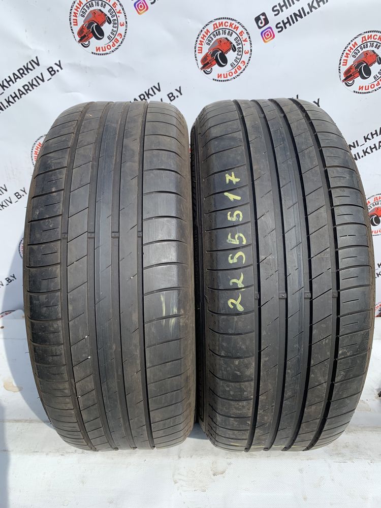 2шт 225/55R17 Goodyear EfficientGrip, СКЛАД Б/У РЕЗИНЫ