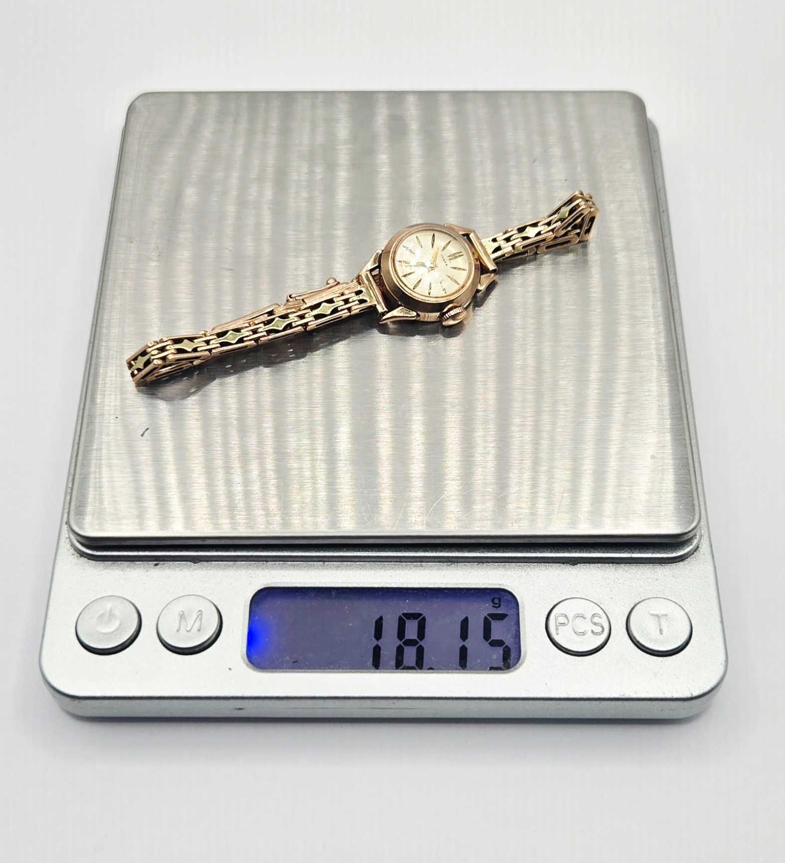 Złoty zegarek CHAIKA 585 wqga 18,15gr