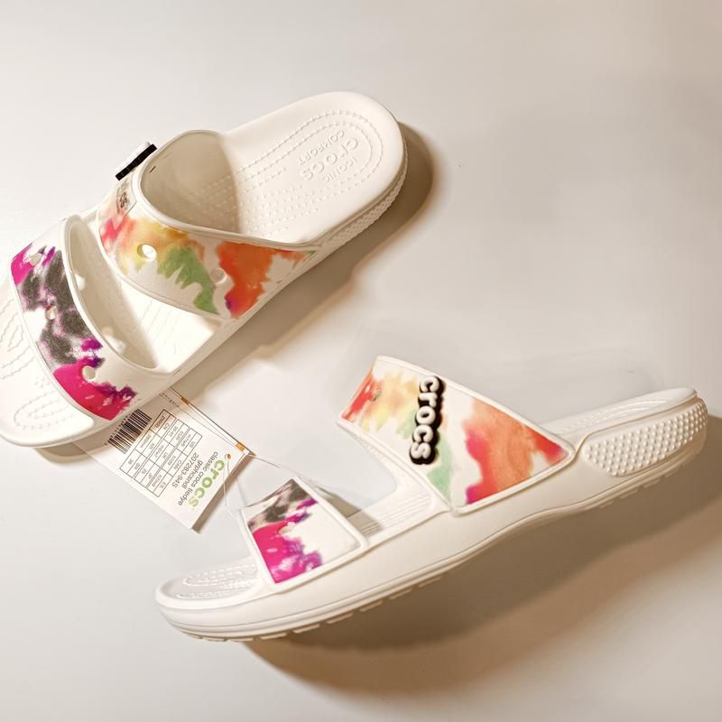 Crocs tie-dye graphic sandal шлепанцы женские крокс, оригинал.