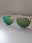 Okulary przeciwsłoneczne Aviator Zielone Eleganckie Modne