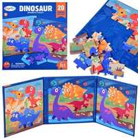 Książeczka Puzzle Magnetyczne Dinozaury 40  Za4268