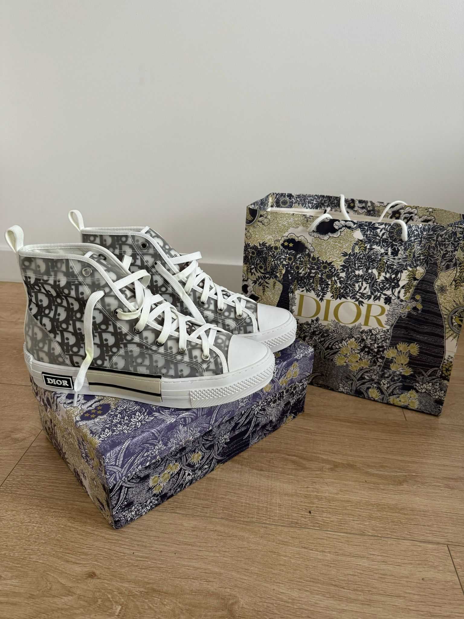 Buty Dior High-Top White and Black roz. 43