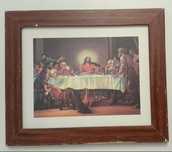 Quadro antigo da ceia