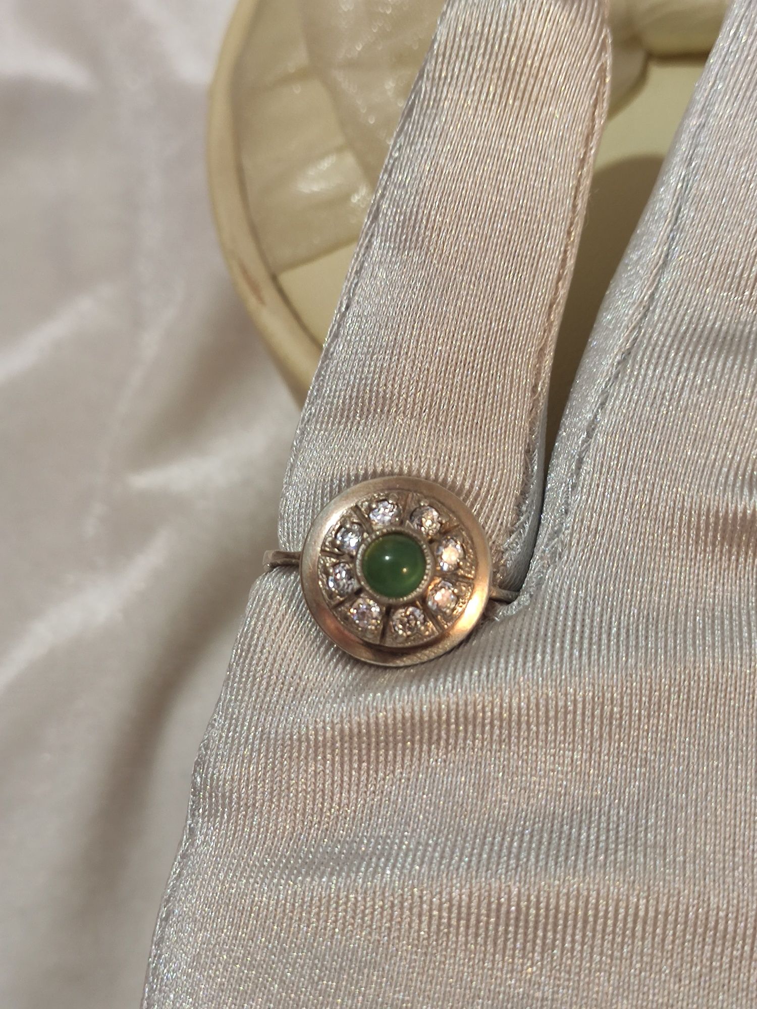Кольцо серебряное,хризопраз,винтаж советский,каблучка срібна