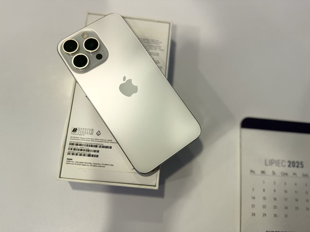 Iphone 15 Pro max 256 GB 256Gb bateria 89% White Titanium Na GWARANCJI