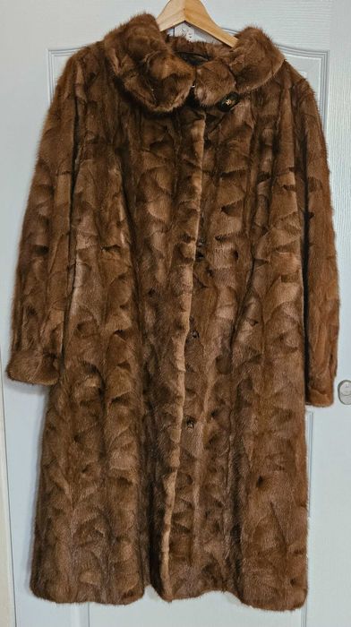 Futro z norek długie rozmiar 46/48
