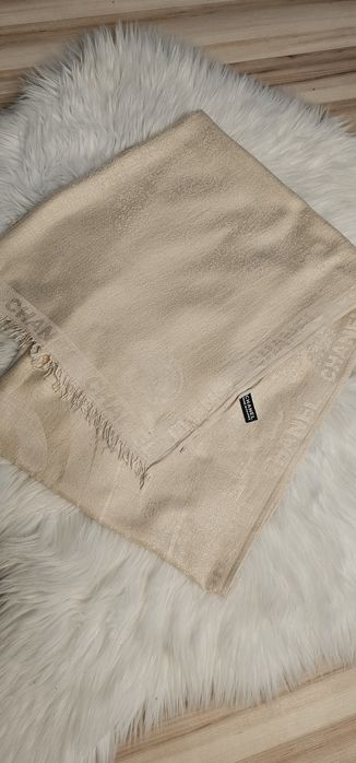 Szalik kremowy 100% bawełna Chanel