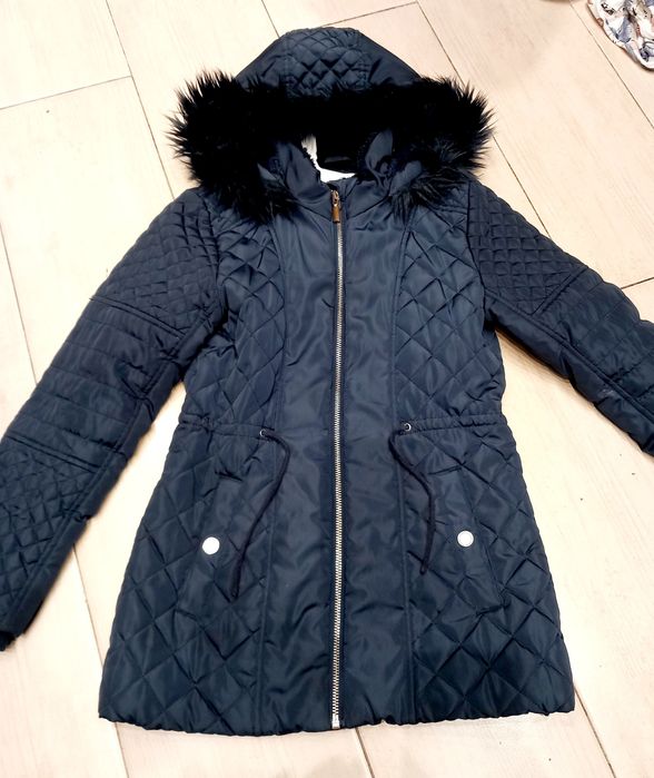 Pikowana kurtka płaszczyk ff 146cm stan idealny wiosna wiosenny