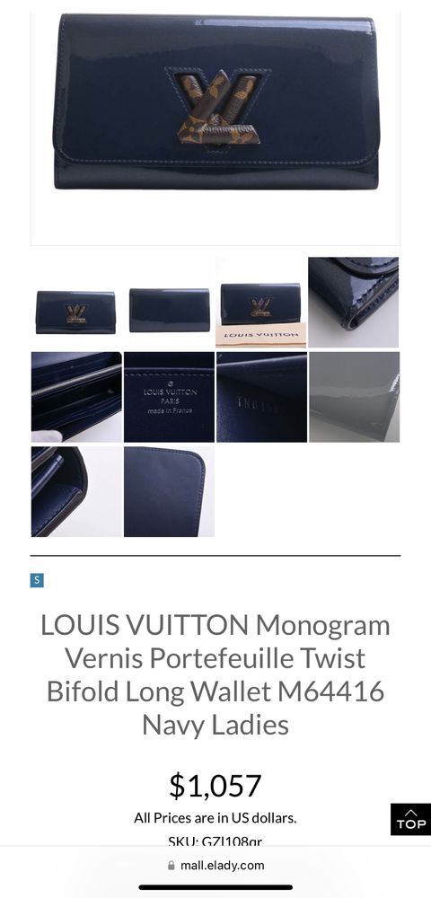 Гаманець жіночий Louis Vuitton Portefeuille Twist Navy(оригінал)