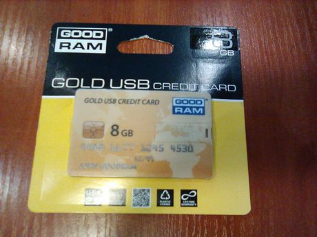 флешка USB форма кредитки 8GB GOODRAM Credit Card 2.0 Gold