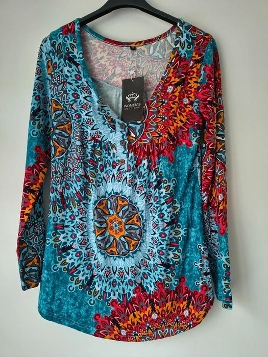 Nowa bluzka damska retro hipis XS 34