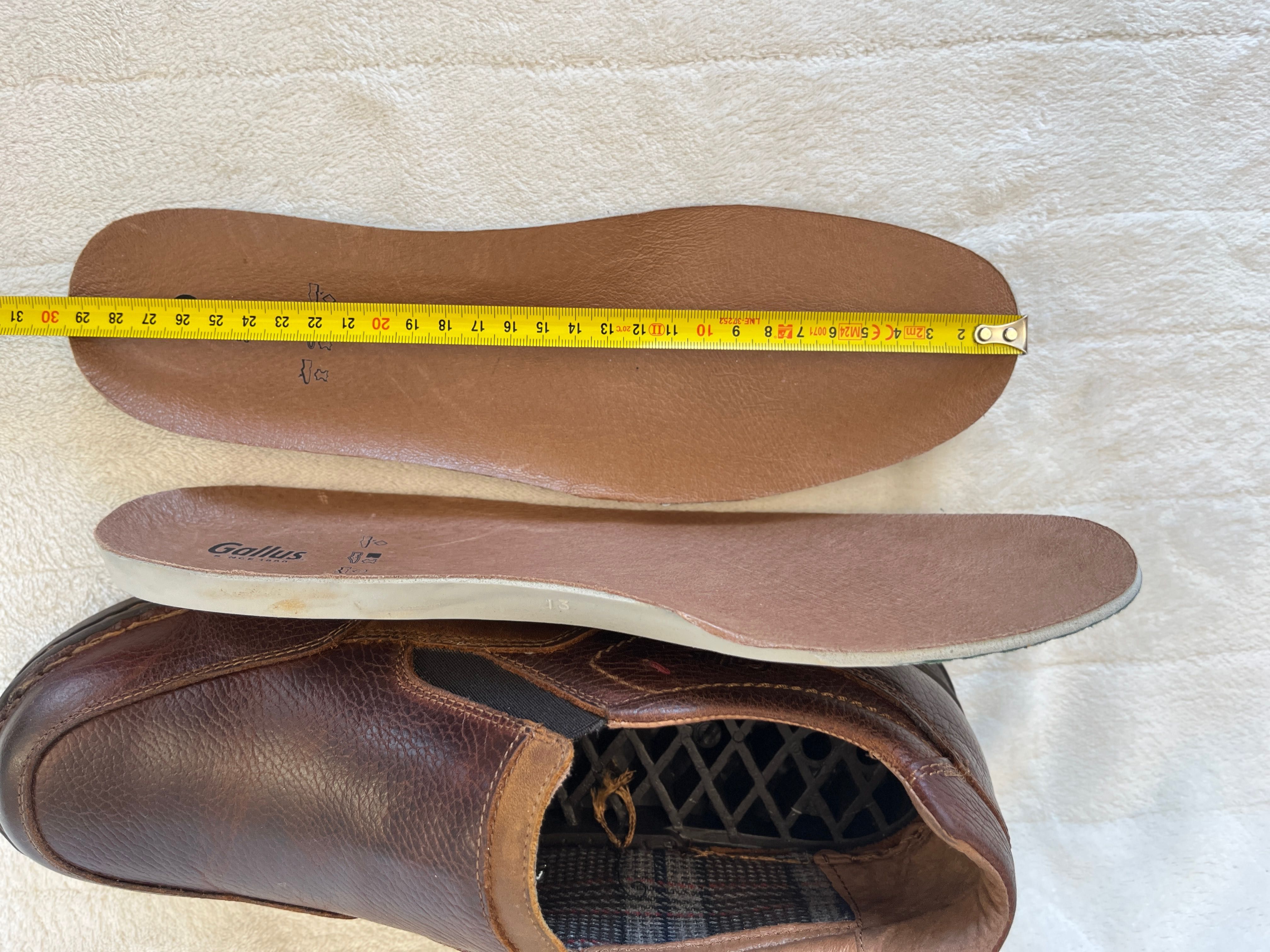 Gallus męskie skórzane mokasyny Slip-On rozmiar 44