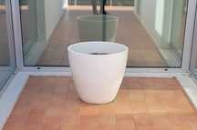 Vaso de barro terracota de exterior com 60cm pintado