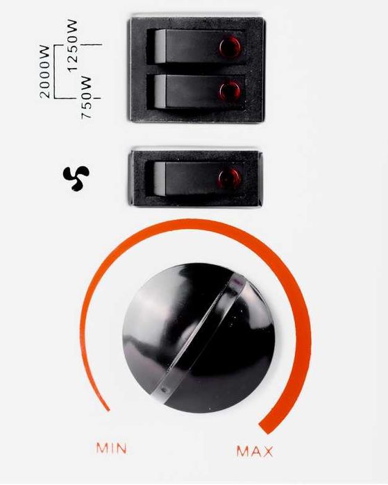 Ogrzewaj z Elegancją-Grzejnik elektryczny 2000 W biały,czarny 52x34 mm