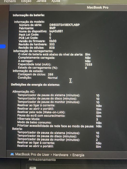 Macbook pro 16” 2019 i7 16gb 500ssd
