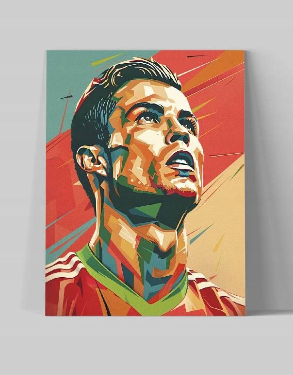 Obraz na płótnie Cristiano Ronaldo CR7 w nowoczesnym stylu 30x40 cm