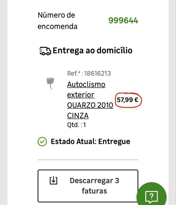 Autoclismo novo Oli Quarzo | Novo, na caixa, com garantia