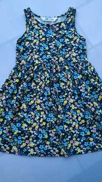 Śliczna letnia sukienka w kwiatki na ramiączkach H&M rozm 98/104
