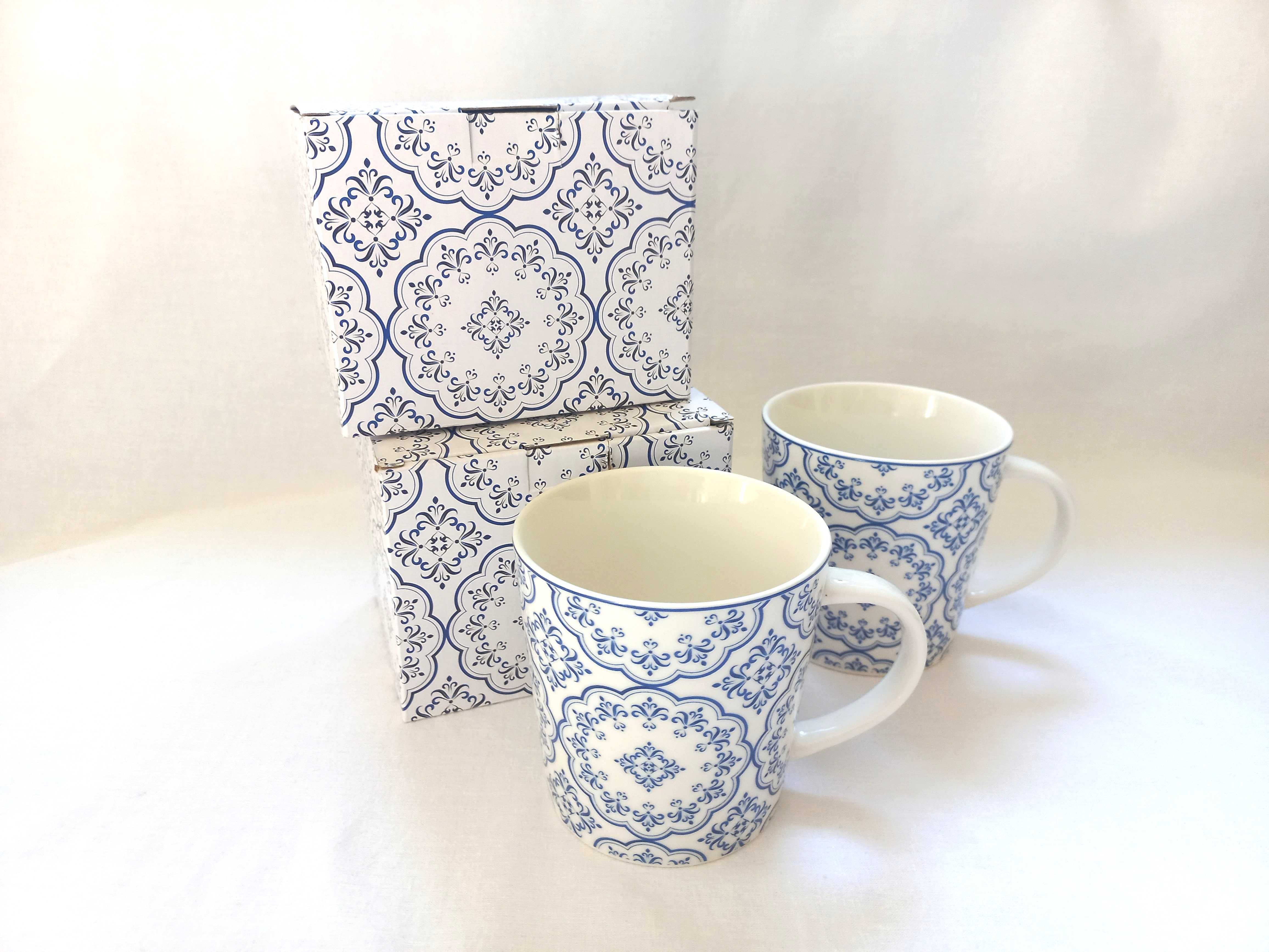 KUBEK latte 450 ml Porcelana wzór kpl.=2 NOWE