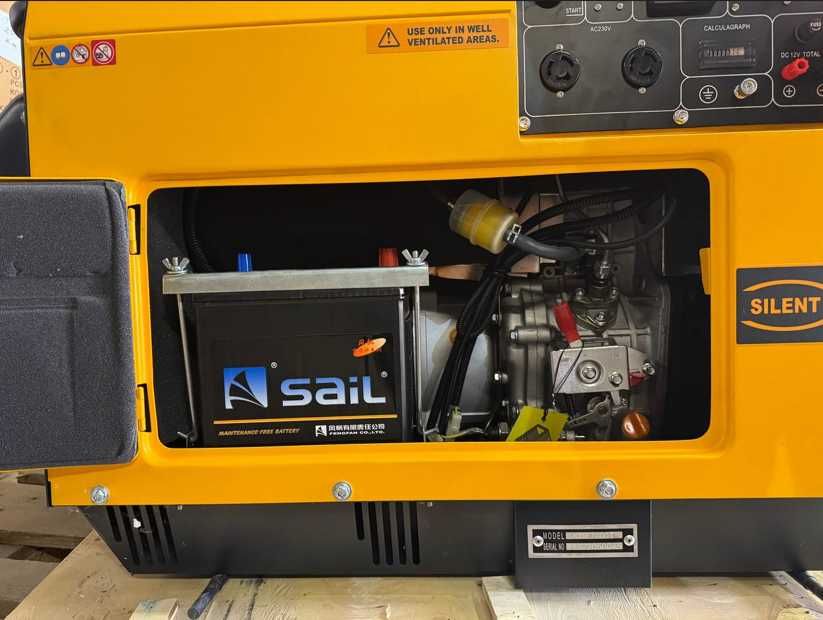 дизельний генератор Кipor 7000 у кожусі економ тихий дизель потужний