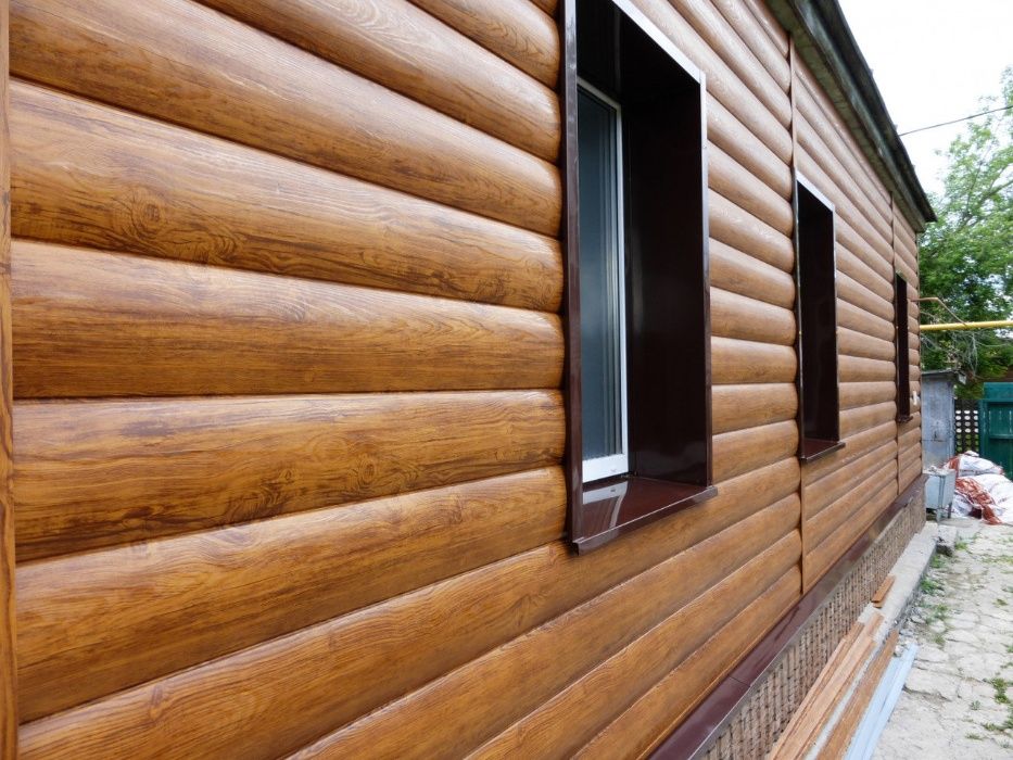 Блок хаус металевий, Фальш брус, Європанель, Металосайдинг.