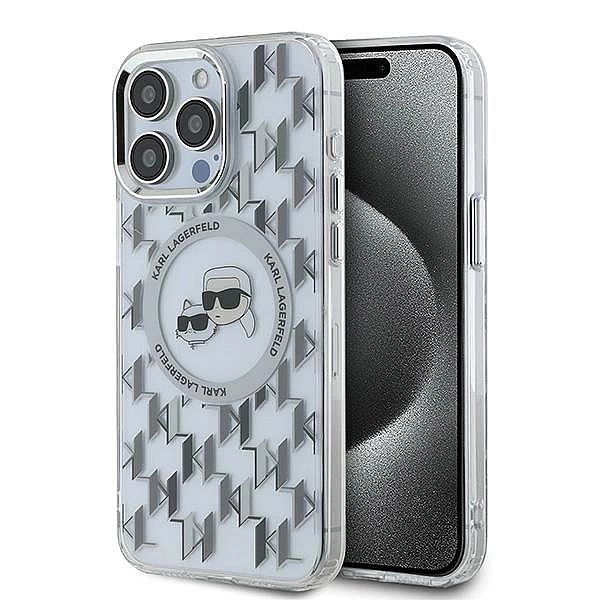 Etui Karl Lagerfeld IML Monogram Karl & Choupette Head MagSafe na iPho